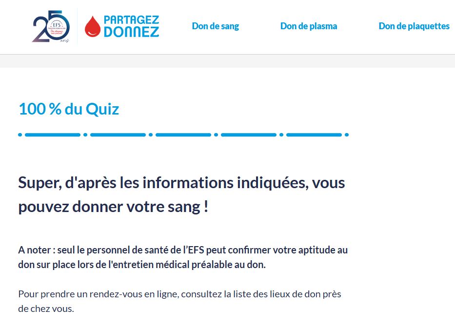 don du sang quizz
