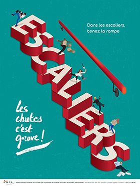 chute de plain pied escalier