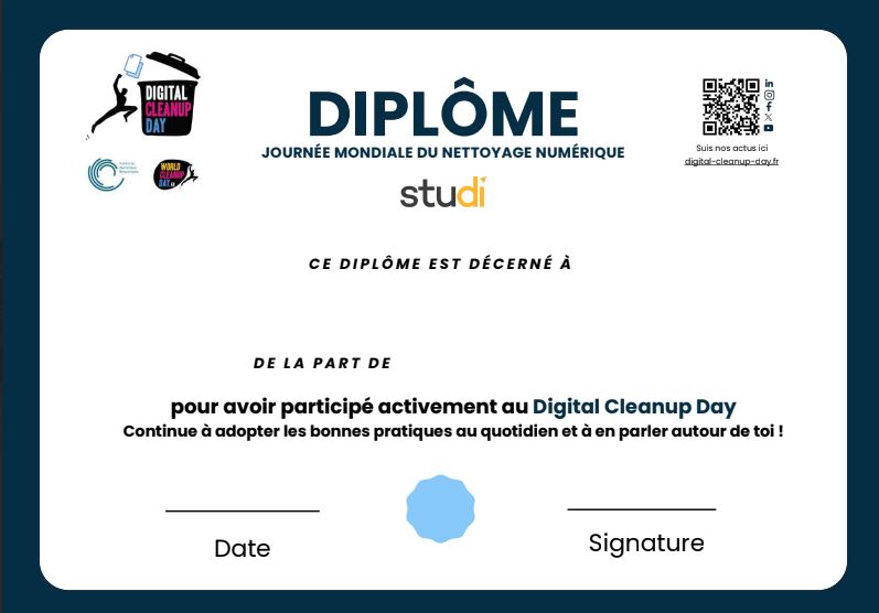 diplôme digital clean up