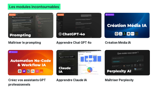 Les modules incontournables du pack IA Studi