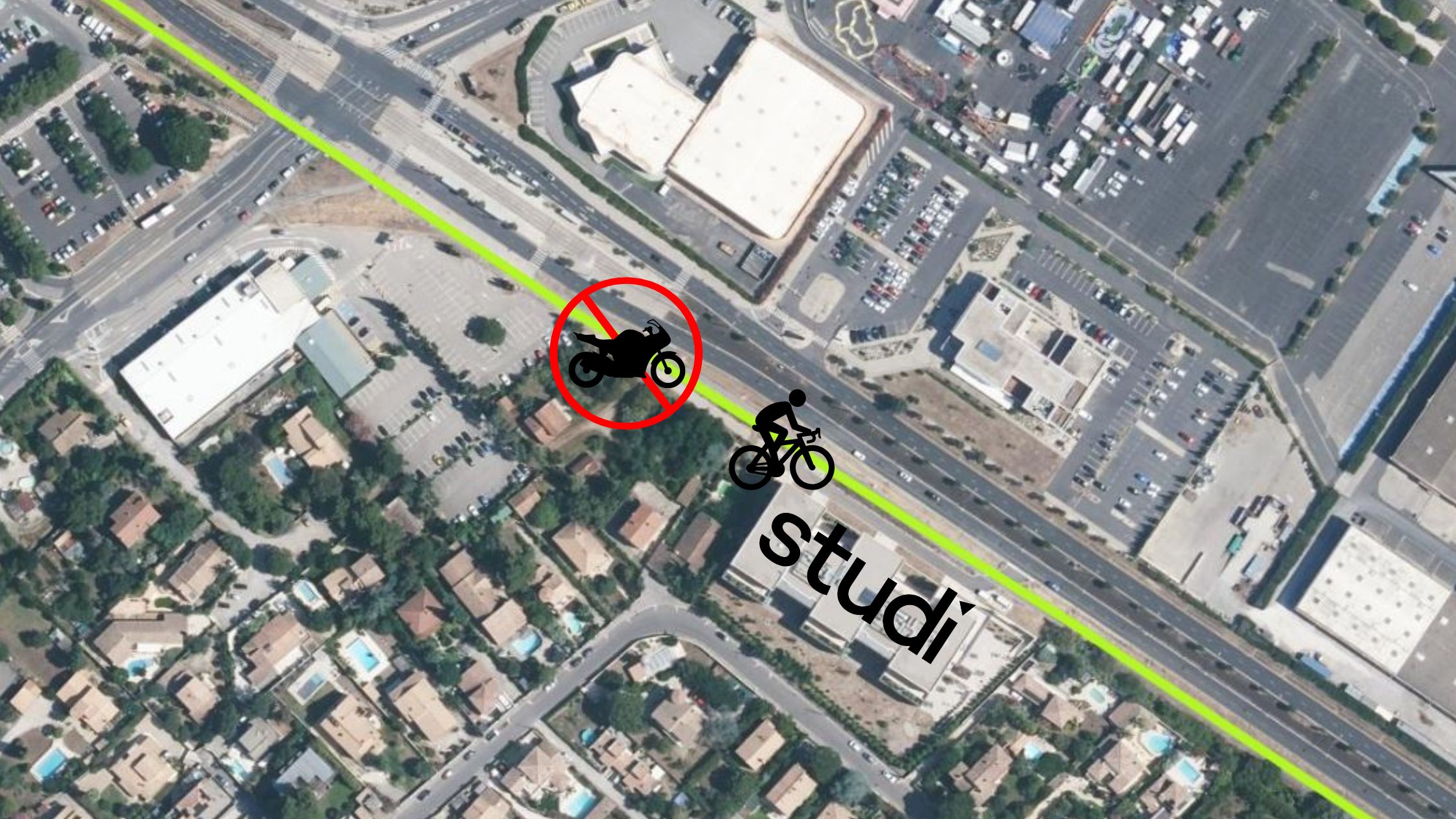Circulation piétonne et cycliste studi center