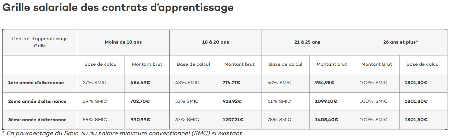 Grille de Salaire Alternance