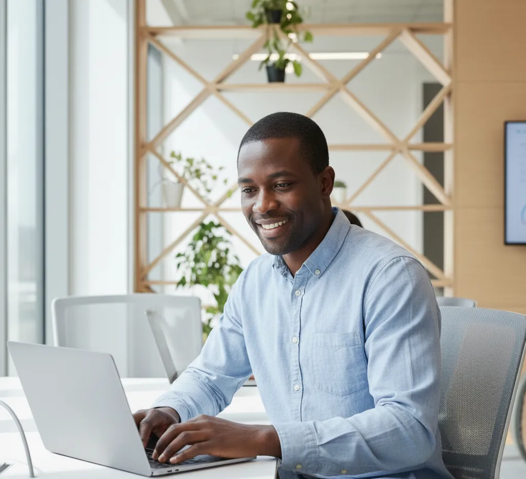 rédacteur web en plein travail